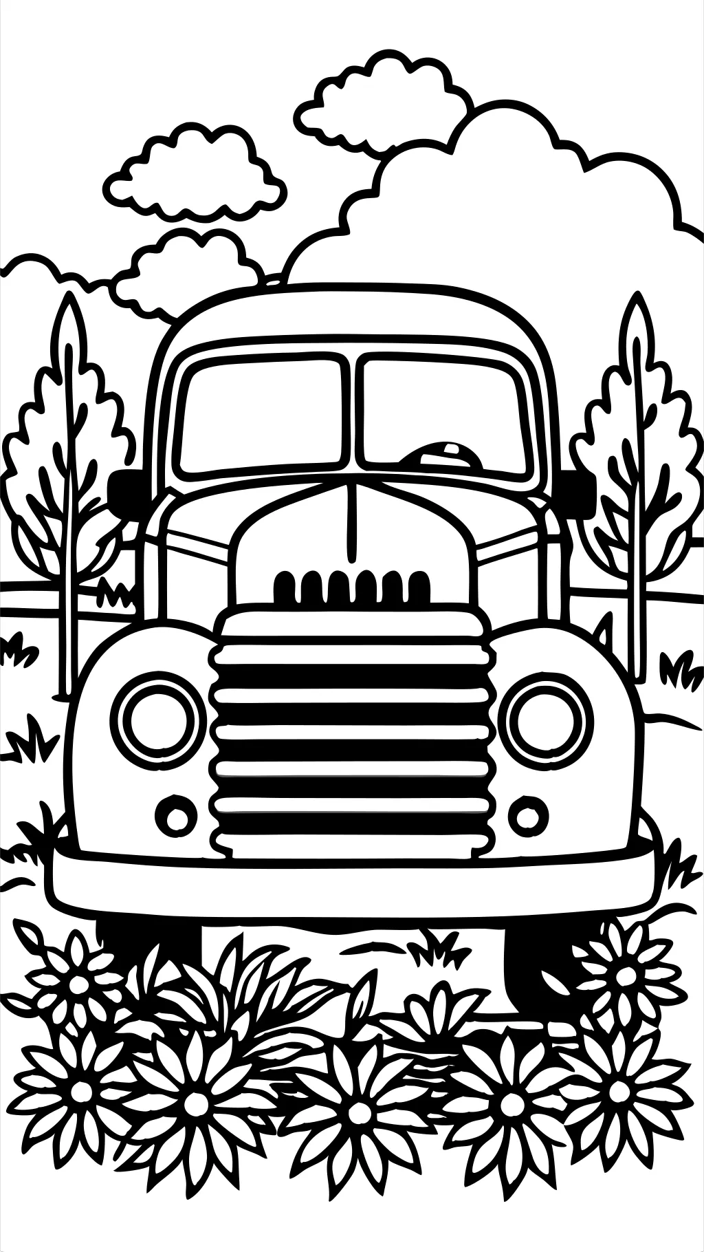 old truck coloring pages